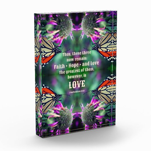 Liefde Quote Monarch Vlinder Inspirerend Fotoblokken (Links)