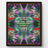 Liefde Quote Monarch Vlinder Inspirerend Fotoplaat (Voorkant)