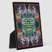 Liefde Quote Monarch Vlinder Inspirerend Fotoplaat (Zijkant)