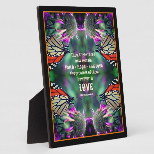 Liefde Quote Monarch Vlinder Inspirerend Fotoplaat (Zijkant)