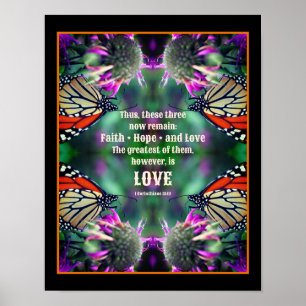 Liefde Quote Monarch Vlinder Inspirerend Poster