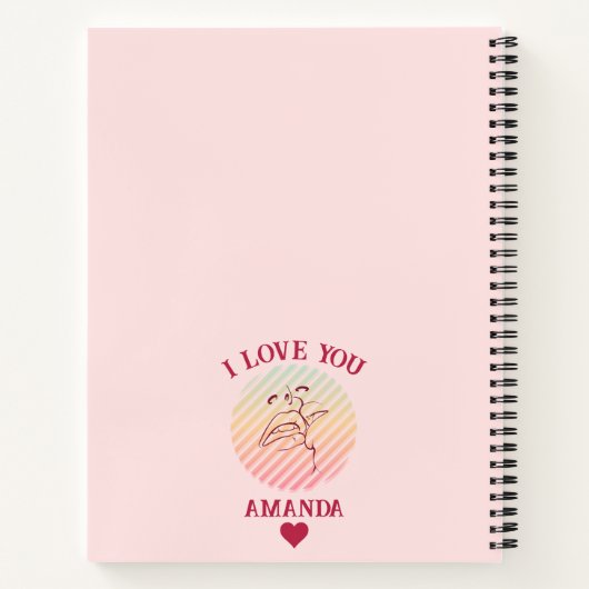 Liefde Quote Romantisch Kus Notitieboek (Achterkant)