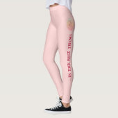 Liefde Quote Romantische Kus Roze Leggings (Links)