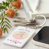 Liefde Quote Romantische Kus Sleutelhanger (Voorkant Rechts)