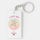 Liefde Quote Romantische Kus Sleutelhanger (achterkant)