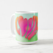 Liefde Quote Valentijnsdag Roze Hart Tekst Koffiemok (Voorkant links)