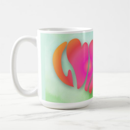 Liefde Quote Valentijnsdag Roze Hart Tekst Koffiemok (Links)