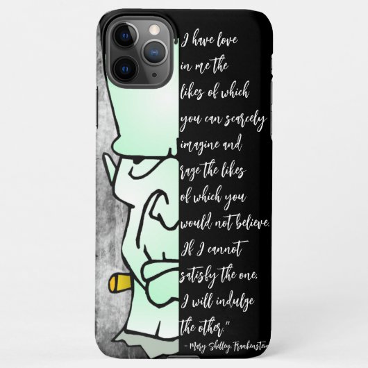 Liefde & Rage Quote Frankenstein's Monster, Shelle iPhone Hoesje (Achterkant)