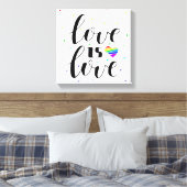 Liefde | Rainboogharten Canvas Afdruk (Insitu (Slaapkamer))