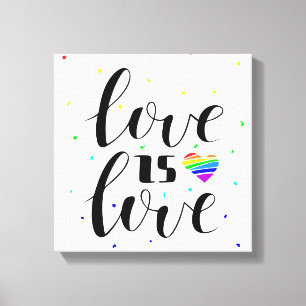 Liefde   Rainboogharten Canvas Afdruk