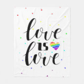 Liefde | Rainboogharten Fleece Deken (Voorkant)