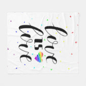 Liefde | Rainboogharten Fleece Deken (Voorkant (Horizontaal))