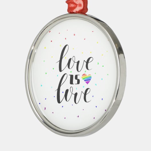 Liefde | Rainboogharten Metalen Ornament (Links)