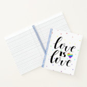 Liefde | Rainboogharten Notitieboek (Binnen)