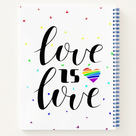 Liefde | Rainboogharten Notitieboek (Achterkant)