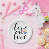 Liefde | Rainboogharten Papieren Bordje (Feest)