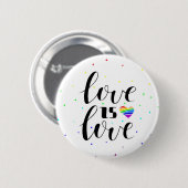 Liefde | Rainboogharten Ronde Button 5,7 Cm (Voorkant /achterkant)