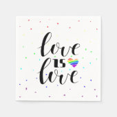 Liefde | Rainboogharten Servet (Voorkant)