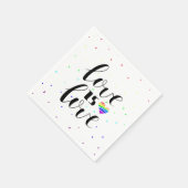 Liefde | Rainboogharten Servet (Hoek)