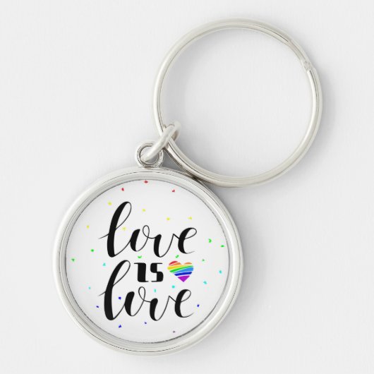 Liefde | Rainboogharten Sleutelhanger (Voorkant)
