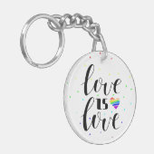 Liefde | Rainboogharten Sleutelhanger (Voorkant Links)