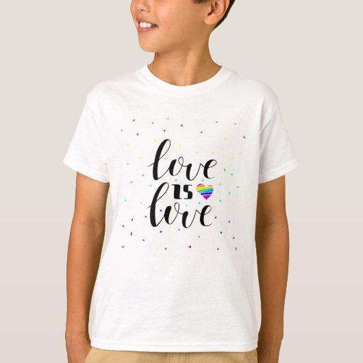 Liefde | Rainboogharten T-shirt (Voorkant)