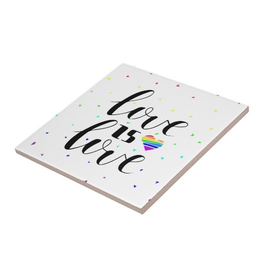 Liefde | Rainboogharten Tegeltje (Zijkant)