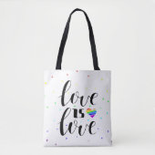 Liefde | Rainboogharten Tote Bag (Voorkant)