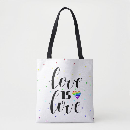 Liefde | Rainboogharten Tote Bag (Voorkant)