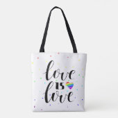 Liefde | Rainboogharten Tote Bag (Achterkant)