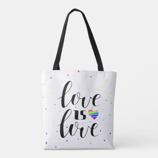 Liefde | Rainboogharten Tote Bag (Achterkant)