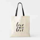 Liefde | Rainboogharten Tote Bag (Achterkant)