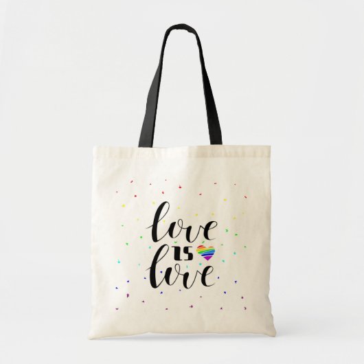Liefde | Rainboogharten Tote Bag (Voorkant)