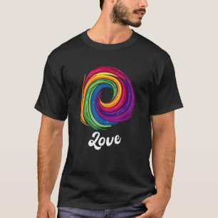 Liefde Rainbow Circle voor LGBTQ Gay Lesbische Par T-shirt