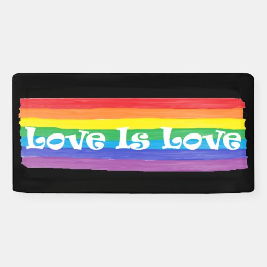 Liefde Rainbow Spandoek (Horizontaal)