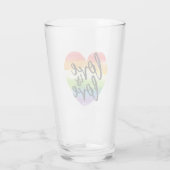 Liefde | Rainbow Waterverf Heart Glas (Achterkant)
