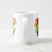 Liefde | Rainbow Waterverf Heart Grote Koffiekop (Achterkant)
