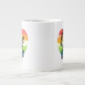 Liefde | Rainbow Waterverf Heart Grote Koffiekop (Voorkant)