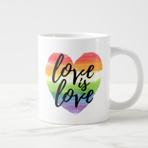 Liefde   Rainbow Waterverf Heart Grote Koffiekop