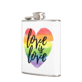 Liefde | Rainbow Waterverf Heart Heupfles (Links)