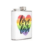 Liefde | Rainbow Waterverf Heart Heupfles (Rechts)