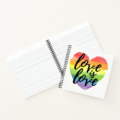 Liefde | Rainbow Waterverf Heart Notitieboek (Binnen)