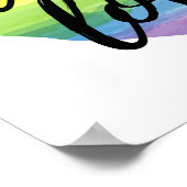 Liefde | Rainbow Waterverf Heart Poster (Hoek)