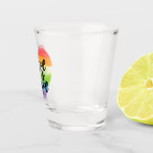 Liefde | Rainbow Waterverf Heart Shot Glas (Rechts)