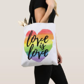 Liefde | Rainbow Waterverf Heart Tote Bag (Dichtbij)