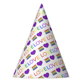 Liefde Rainbow Wedding Cake Paars Heart Feesthoedjes