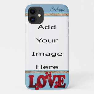 Liefde rand (blauw) Case-Mate iPhone case