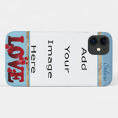 Liefde rand (blauw) Case-Mate iPhone case (Achterkant (horizontaal))