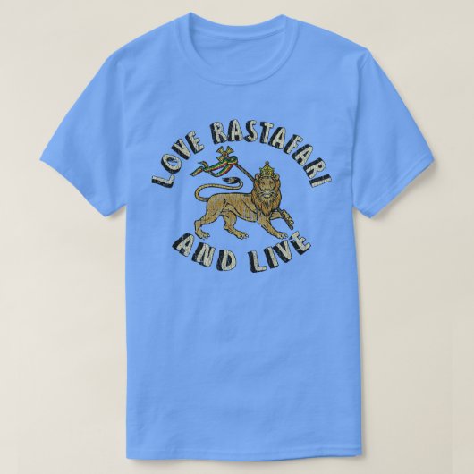 Liefde Rastafari en Live 1976 T-shirt (Design voorkant)