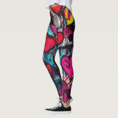 Liefde rebellen-graffiti harten leggings (Links)